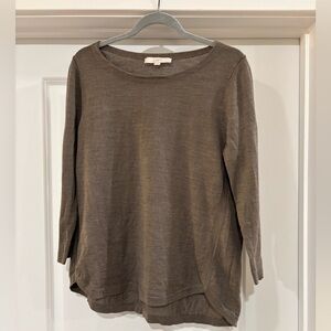 LOFT Large Brown Sweater Light Weight
